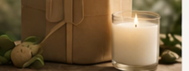 Gift box and candle